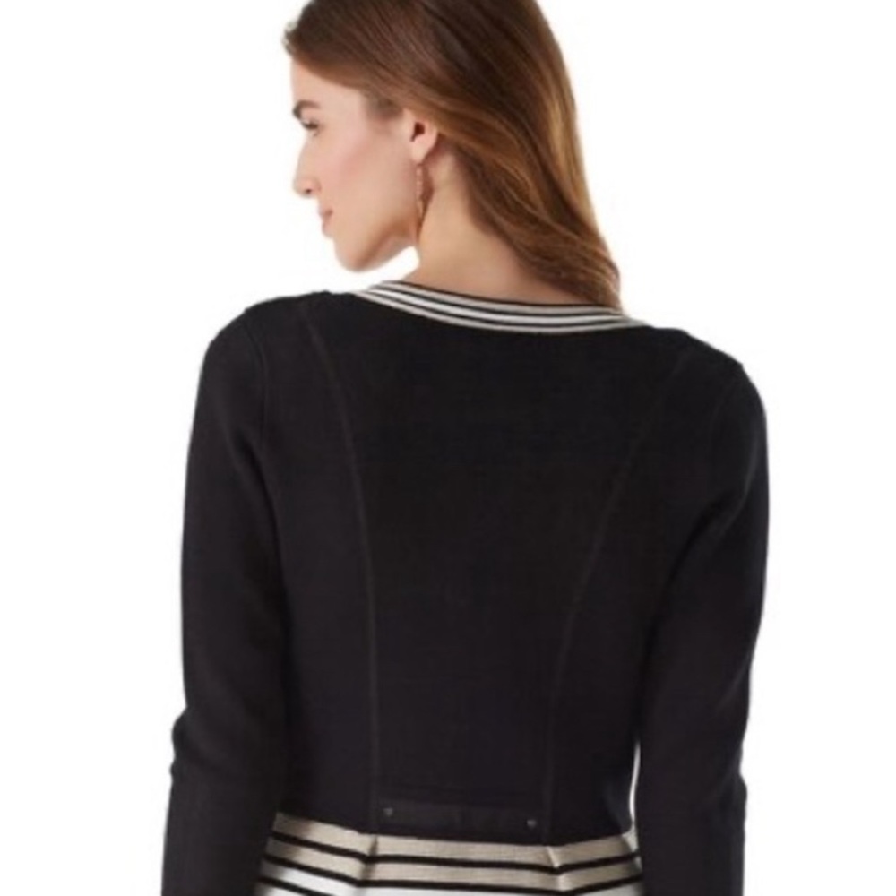 White House Black Market Milano Stripe Jacket-Sz: L- BNWT - Picture 10 of 11